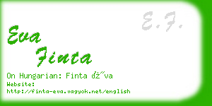 eva finta business card